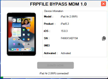 FRPFILE MDM Tool compatível com todos os modelos de iPhone e iPad e com todas as versões do iOS.