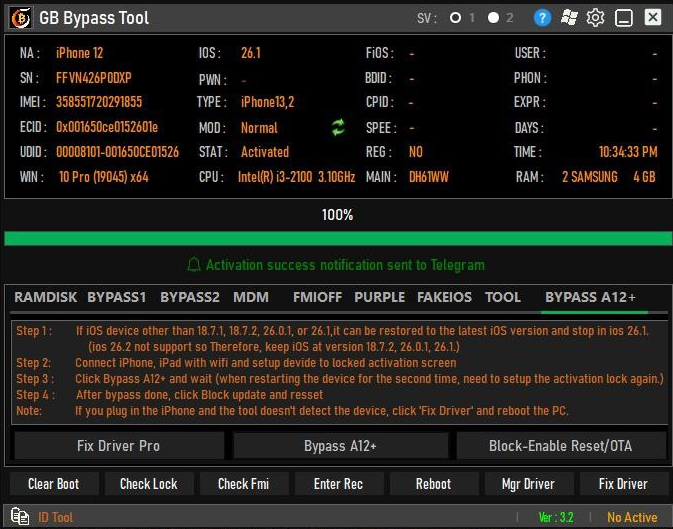 GB Bypass Tool A5 (Untethered Bypass) Windows Tool