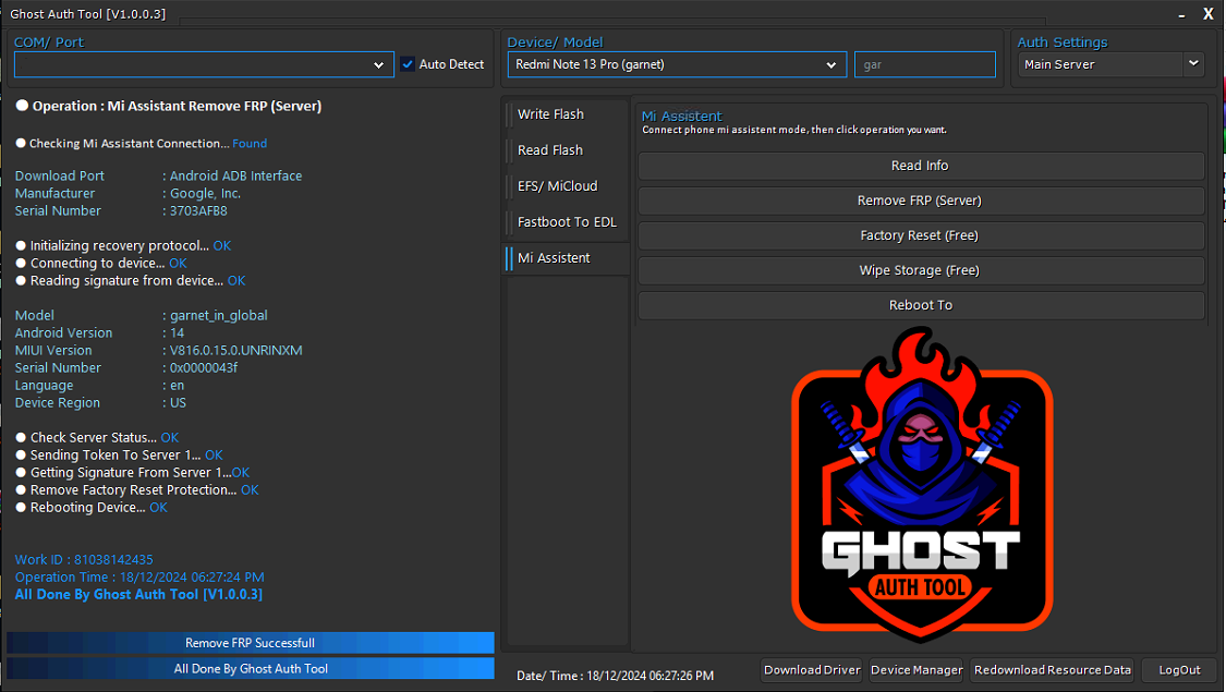 Ghost Auth Tool (Xiaomi Auth) Credit Existing User INSTANT✅