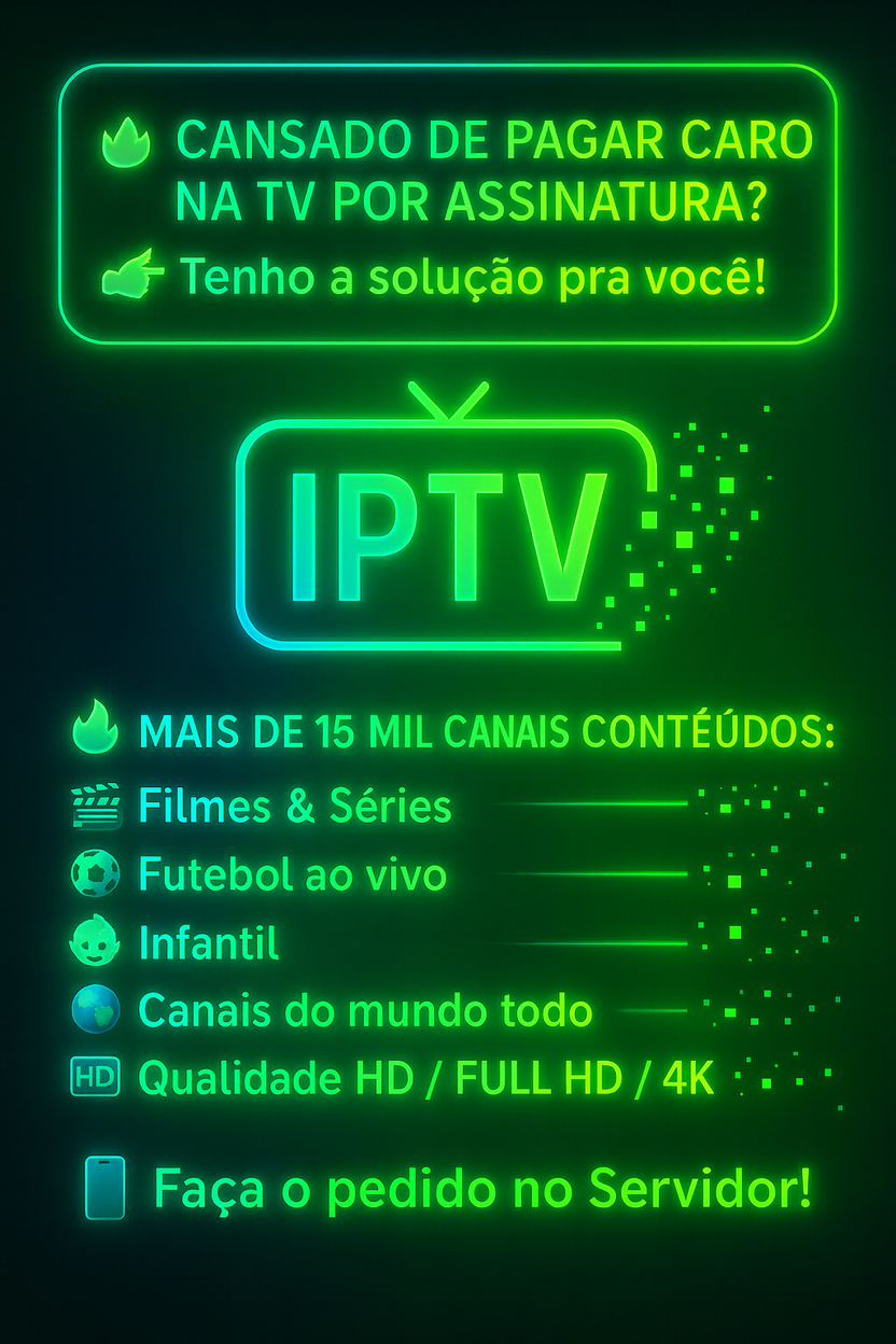 IPTV BRASIL Conta Existente (Renovação) 1 mês